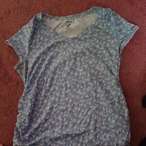 Floral Blue Women's Top